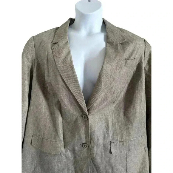 Lane Bryant beige linen blend blazer women's size 28 - Picture 3 of 12